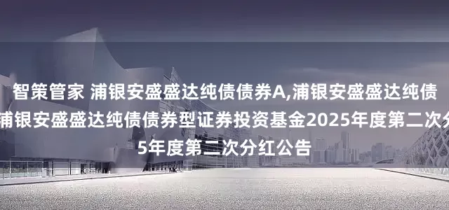 智策管家 浦银安盛盛达纯债债券A,浦银安盛盛达纯债债券C: 浦银安盛盛达纯债债券型证券投资基金2025年度第二次分红公告
